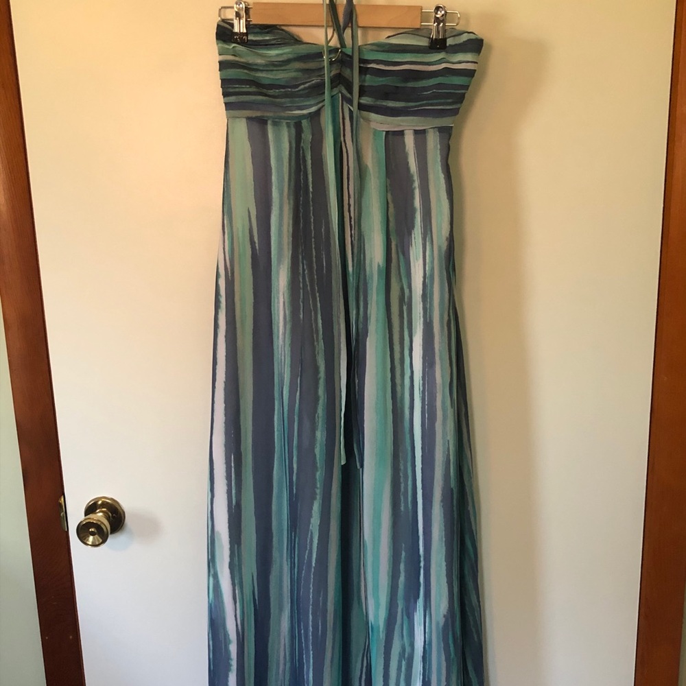LC chiffon maxi halter dress
